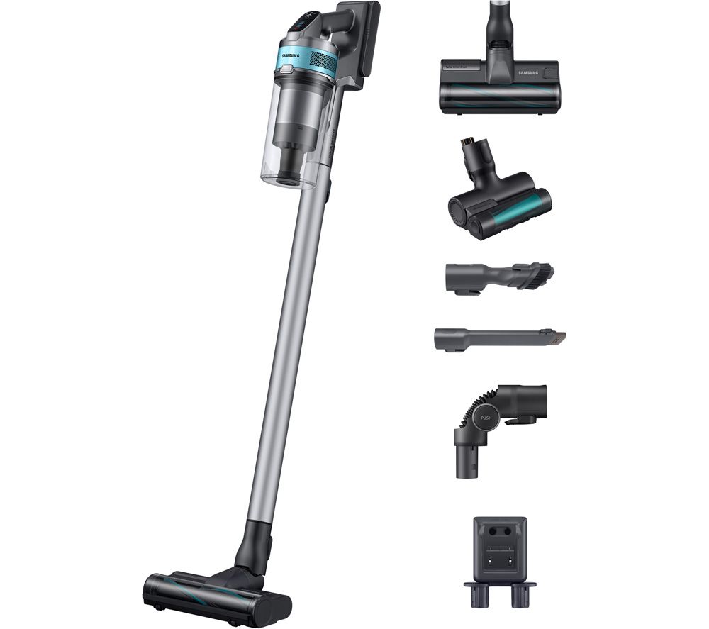 SAMSUNG Jet 75 Pet VS20T7532T1/EU Max 200 W Suction Power Cordless Vacuum Cleaner with Turbo Action Brush - ChroMetal & Teal Mint
