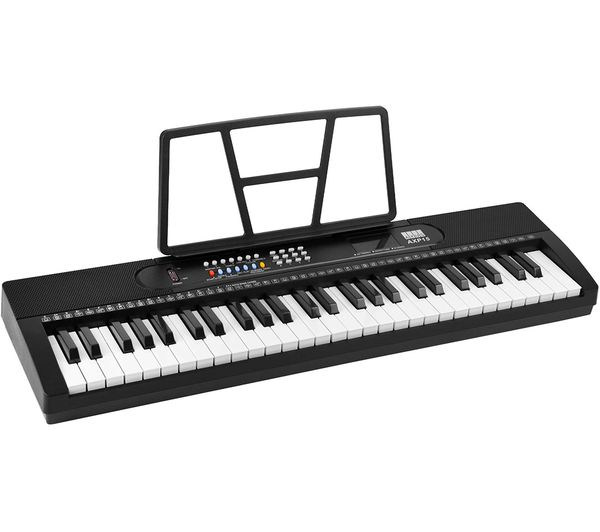 Axus Axp15 Portable Electronic Keyboard Silver Black