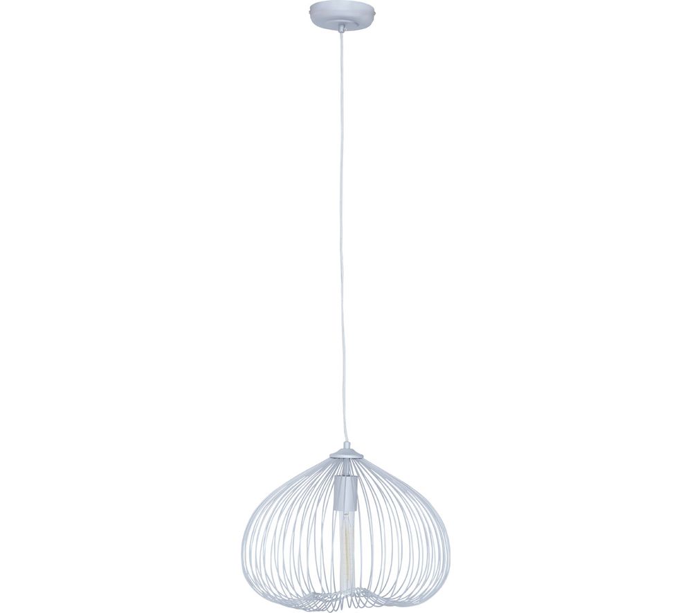 by Premier Lavis 1 Bulb Pendant Ceiling Light - Silver