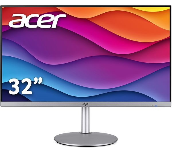 Image of ACER CBA322QU Quad HD 32" IPS LCD Monitor - Silver & Black