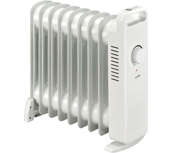 LOGIK L09MOR23 Portable Oil-Filled Radiator - White - - Currys Business