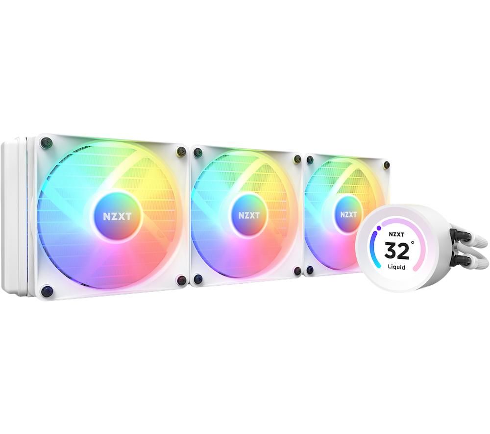 Kraken Elite 360 mm Liquid CPU Cooler - RGB LED, Matte White