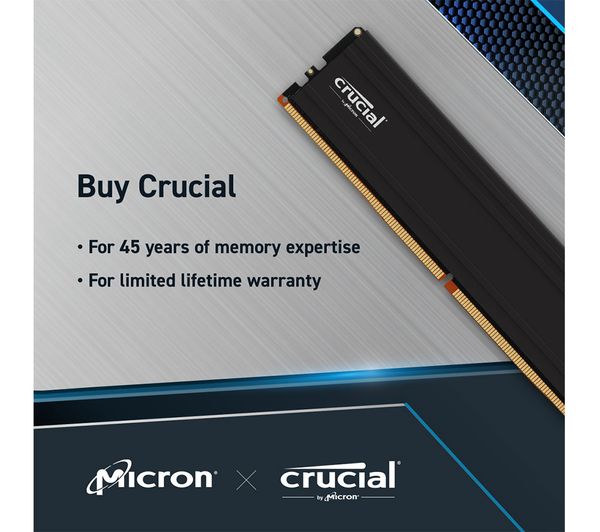 CRUCIAL Pro 64 GB 5600 MHz DDR5 Memory Kit - 32 GB x 2 ...