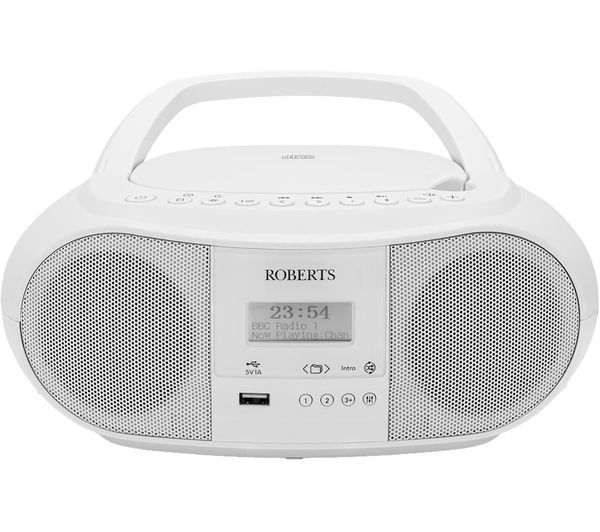 Roberts Zoombox 4 Dab Dab Fm Bluetooth Boombox White