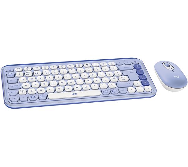 Logitech Pop Icon Combo Wireless Keyboard Mouse Set Lilac