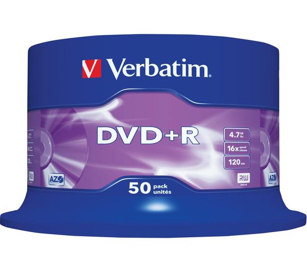 Verbatim Azo 16x Speed Dvdr Blank Dvds Pack Of 50