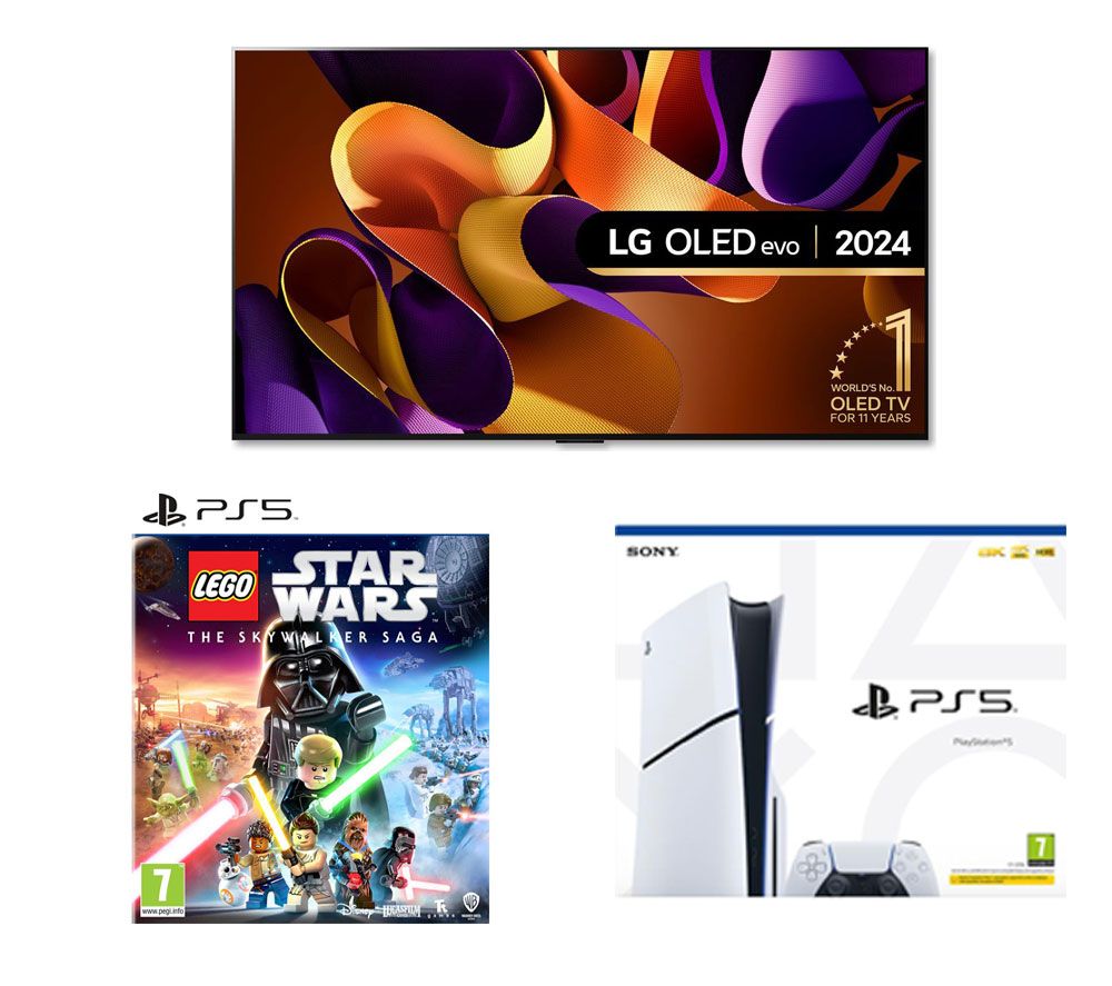 OLED55G45LW 55" Smart 4K Ultra HD HDR OLED TV, LEGO Star Wars: The Skywalker Saga & PlayStation 5 (Model Group - Slim) Bundle