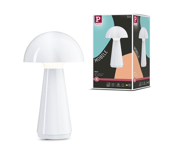 An image of PAULMANN Onzo Mobile Table Lamp - White