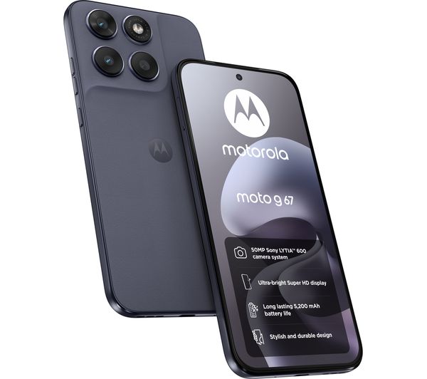 An image of MOTOROLA Moto G67 5G - 128 GB, Arctic Seal