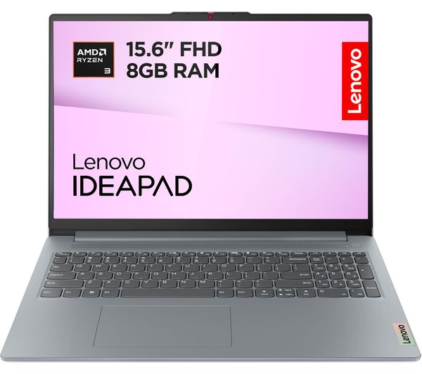 An image of LENOVO IdeaPad Slim 3 15.6" Laptop - Ryzen 3, 256 GB SSD, Arctic Grey