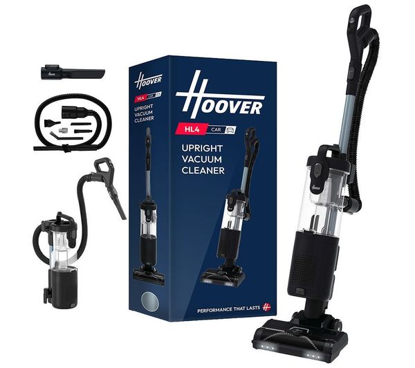 An image of HOOVER Turbo Power HL4 Home & Car HL420HMC Upright Bagless Vacuum Cleaner - Black & Grey