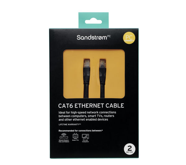 SCAT62M12 SANDSTROM SCAT62M12 RJ45 to RJ45 CAT 6 Cable 2m
