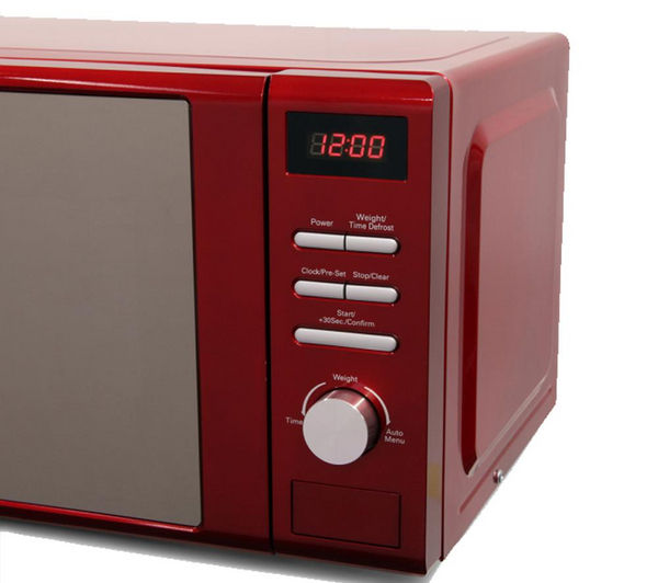 20 Litre Red Russell Hobbs RHM2064R Heritage Digital 800w Solo Microwave Renewed 