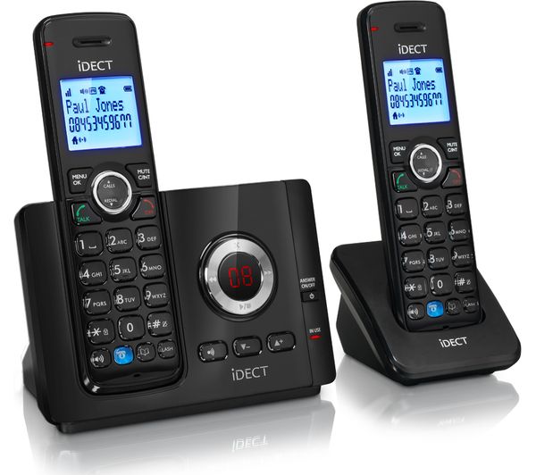 Buy IDECT Vantage 9325 Cordless Phone Twin Handsets Free Delivery
