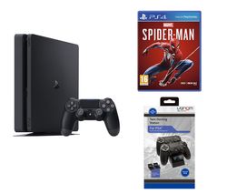 SONY PlayStation 4, Marvel's Spider-Man & Twin Docking Station Bundle - 500 GB