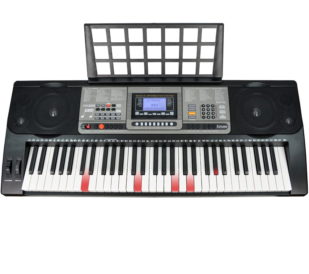 AXUS AXP2L Electronic Keyboard - Black & Grey