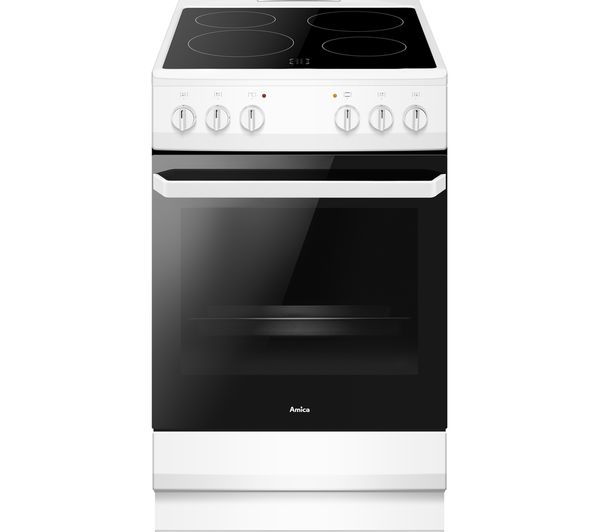 Image of AMICA AFC1530WH 50 cm Electric Ceramic Cooker - White