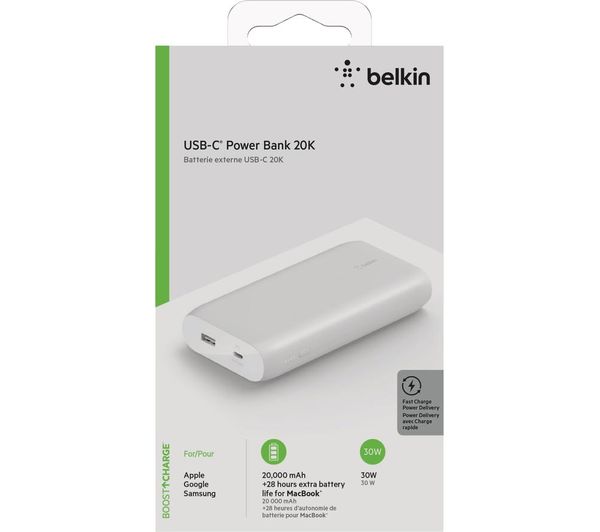 Buy BELKIN 20000 mAh Portable Power Bank with 30 W USBC Fast Charge