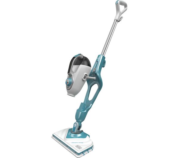 BLACK + DECKER BHSM1610DSM-GB 2-in-1 Steam Mop - White & Blue ...