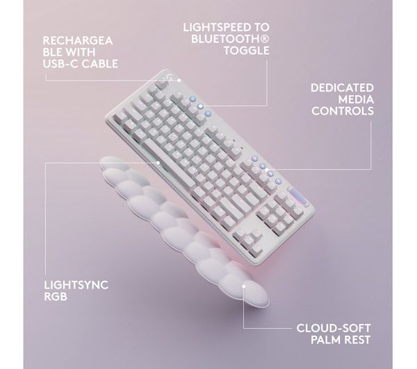 LOGITECH G715 Wireless Mechanical Gaming Keyboard - White - 920