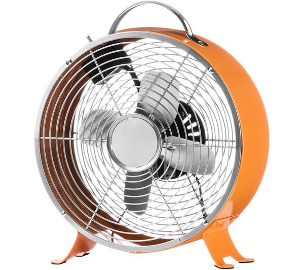 Interiors By Premier Retro Portable 115 Desk Fan Orange Interiors By Premier Retro Portable 115 Desk Fan Orange