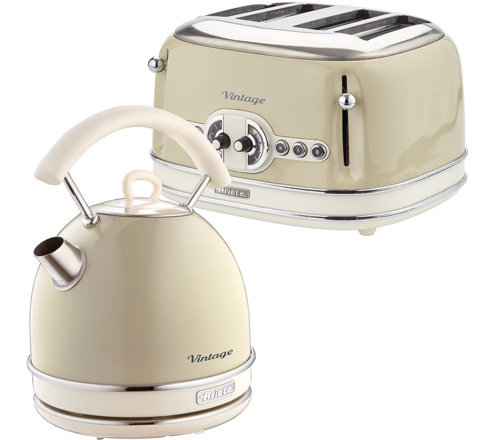 Vintage ARPK39 4-Slice Toaster & Traditional Kettle Bundle - Beige