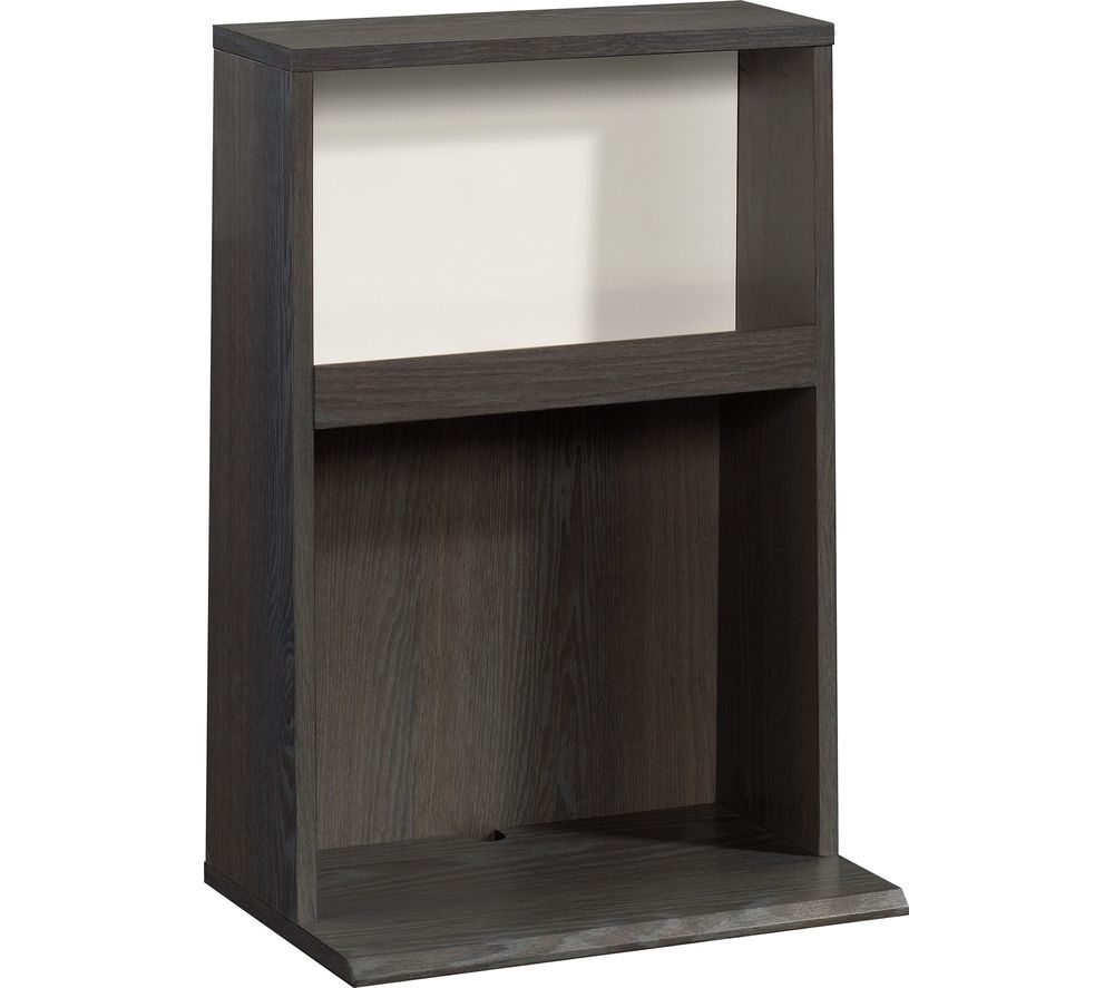 Hudson 5425815 Wall-mounted Desk - Charcoal Ash & Pearl Oak