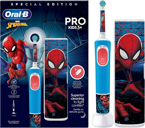 Image of ORAL B VPRO Kids Electric Toothbrush Gift Set - Spider Man