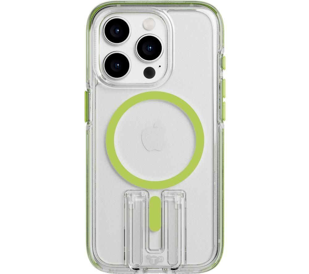 Evo Crystal Kick iPhone 14 Pro Case with MagSafe - Clear & Lime