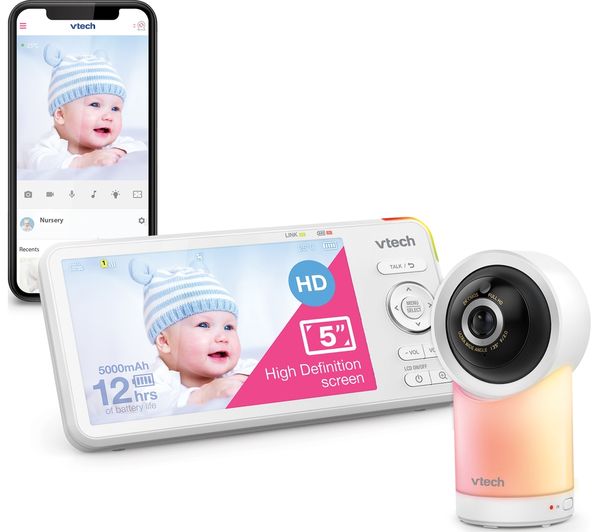 Vtech Rm5766hd 5 Lcd Screen Smart Video Baby Monitor White