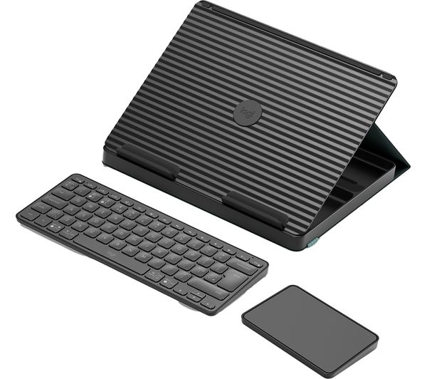 Logitech Casa Pop Up Desk Wireless Keyboard Touchpad Set Classic Chic