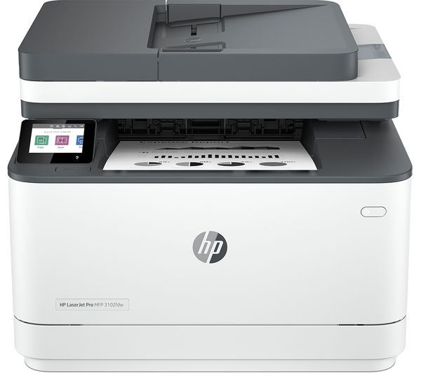 Image of HP LaserJet Pro 3102FDW Monochrome All-in-One Wireless Laser Printer with Fax