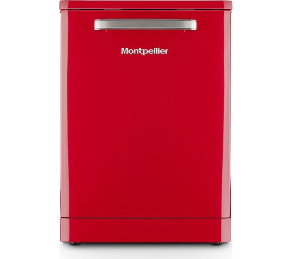 Montpellier Retro Mab1353dr Full Size Dishwasher Red