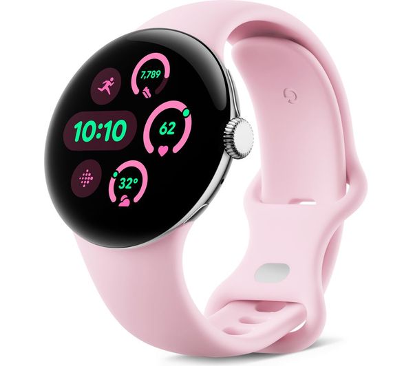 Google Pixel Watch 3 4g Lte Silver Rose Quartz Band 41 Mm