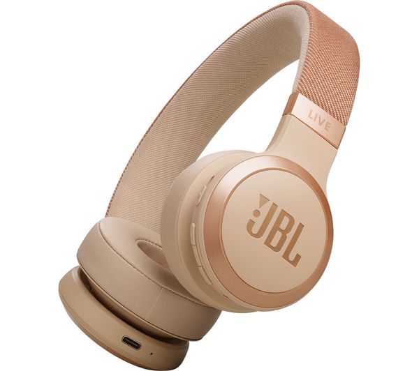 JBL Live 670NC Wireless Bluetooth Noise-Cancelling Headphones - Sandstone