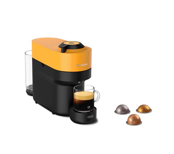 Nespresso By Delonghi Vertuo Pop Env90y Coffee Machine Yellow