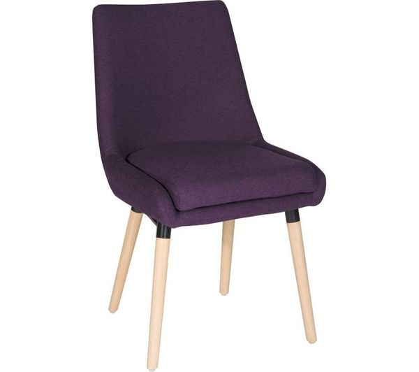 Teknik Welcome Brushed Fabric Reception Chair Plum Set Of 2
