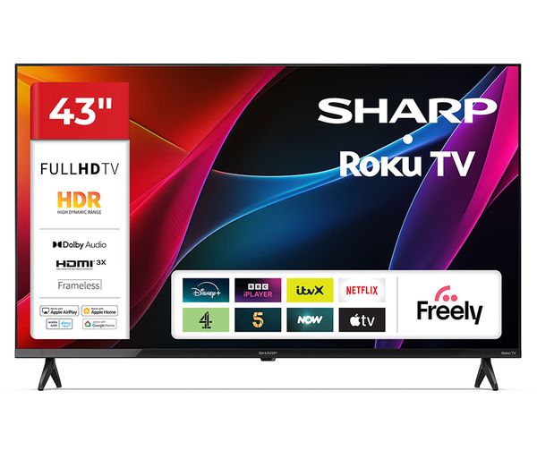 SHARP 2T-C43HD2725KB Roku TV 43" Smart Full HD HDR LED TV