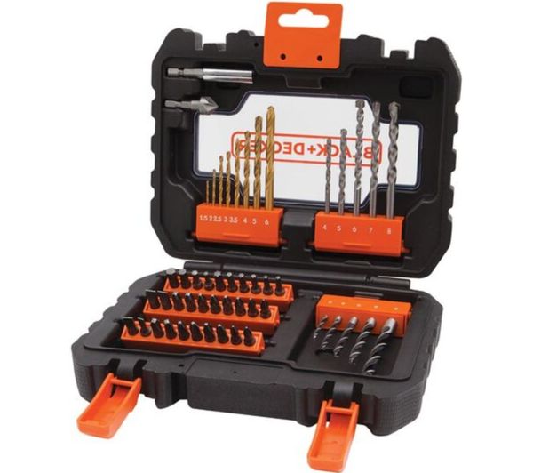 Black Decker A7232 Xj 50 Piece Drill Bit Set Black