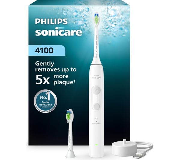 An image of PHILIPS Sonicare 4100 HX4042/41 Electric Toothbrush - White