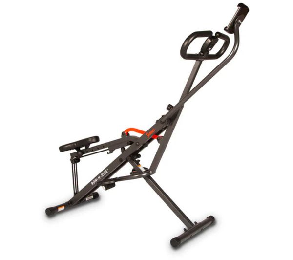 An image of SUNNY HEALTH Smart Upright Row-N-Ride Squat Assist Trainer Machine - Black