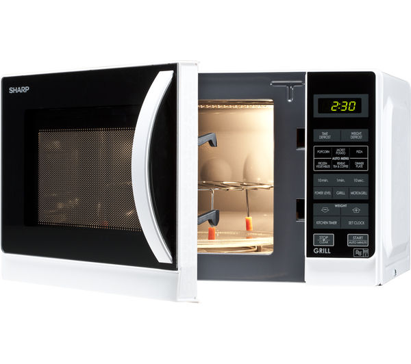SHARP R662WM Microwave with Grill - White Fast Delivery | Currysie
