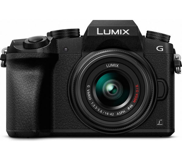 PANASONIC Lumix DMC-G7EB-K Mirrorless Camera with 14-42 mm f/3.5-5.6 Lens, White