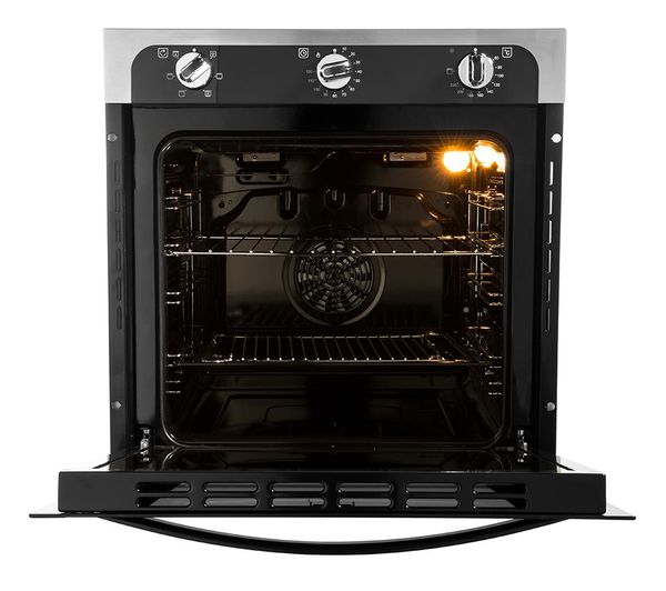 444444669 NEW WORLD NW602F STA Electric Oven Black & Stainless