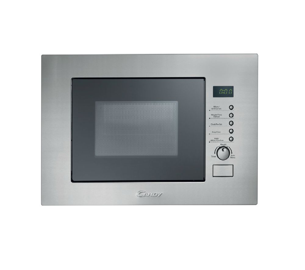 CANDY MIC20GDFX Built-in Compact Microwave with Grill – Stainless Steel, Stainless Steel