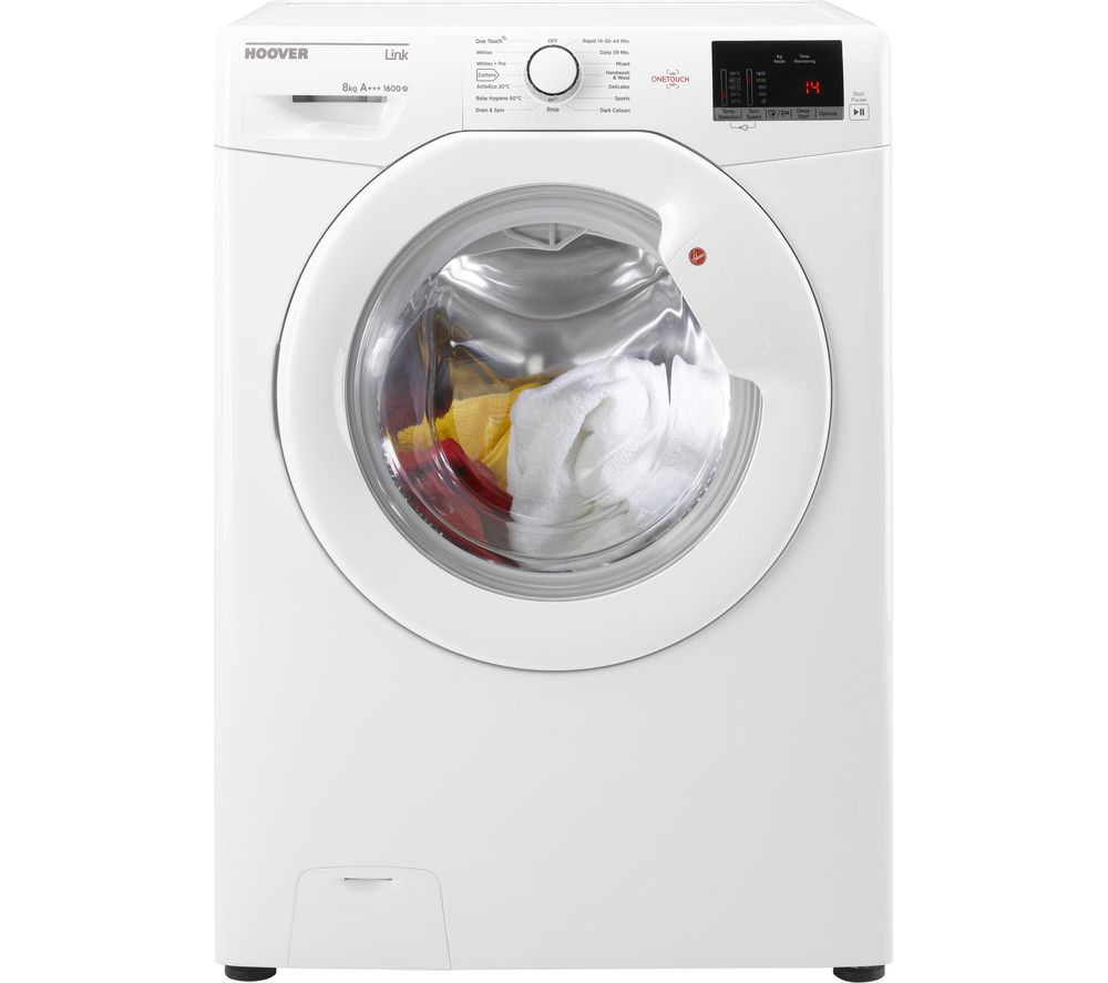 HOOVER Link HL 1682D3 NFC 8 kg 1600 Spin Washing Machine – White, White