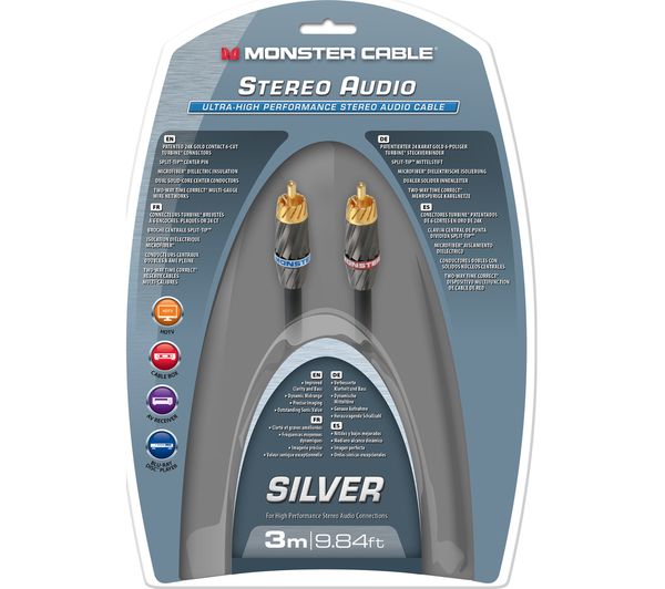 MONSTER Silver Ultra High Performance MC 400I2-3M WW AV Cable - 3 m, Silver