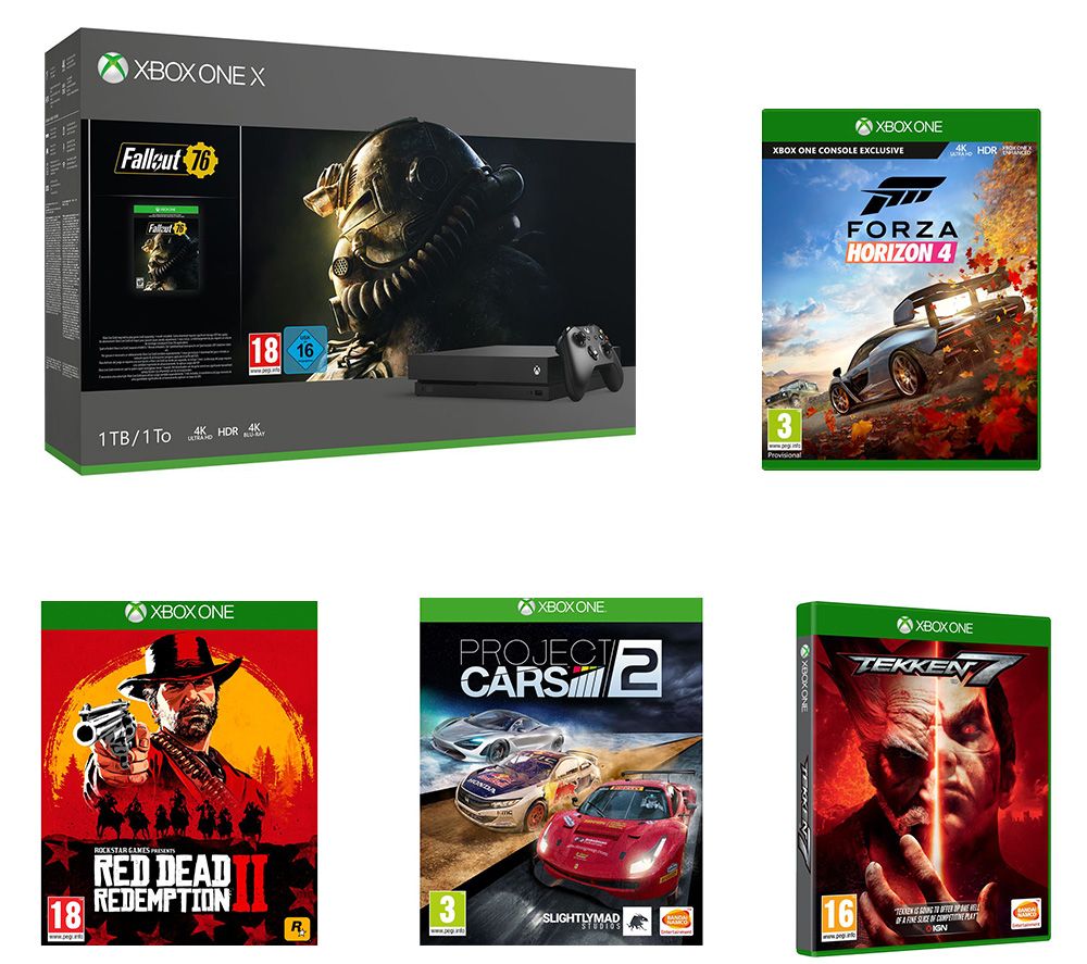 MICROSOFT Xbox One X, Fallout 76, Red Dead Redemption 2, Tekken 7, Forza Horizon 4 & Project Cars 2 Bundle, Red review