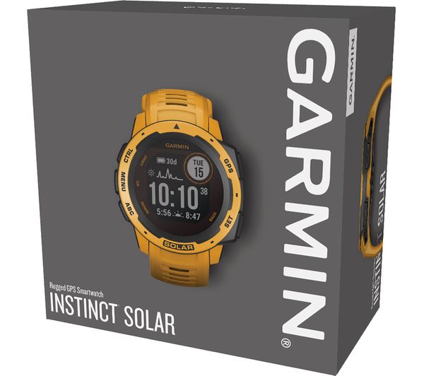 GARMIN Instinct Solar Yellow 45 mm 010 02293 09 Currys Business