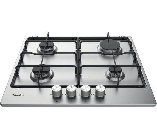 Image of HOTPOINT PPH 60P F IX UK 59 cm Gas Hob - Stainless Steel